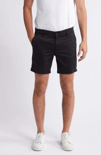 Ag Cipher 7-inch Chino Shorts In Pure Black