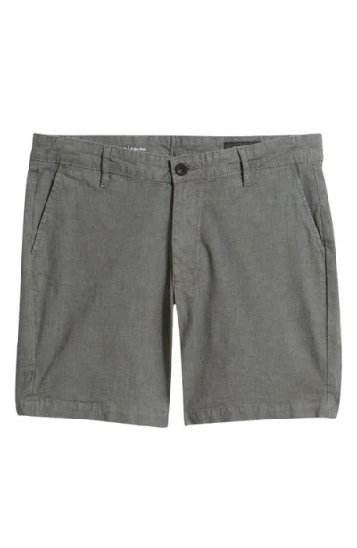 Ag Cipher Slim Fit Linen & Cotton Chino Shorts In Heathered Storm Grey