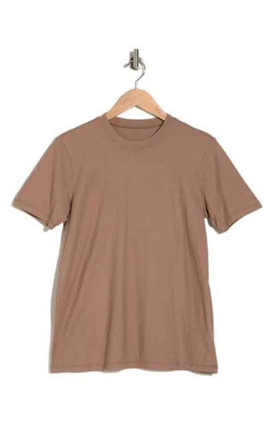 Ag Classic Fit Crewneck Cotton T-shirt In Brown