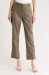 Ag Cleo High Waist Kick Flare Faux Leather Pants In Portobello Road