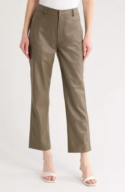 Ag Cleo High Waist Kick Flare Faux Leather Pants In Portobello Road