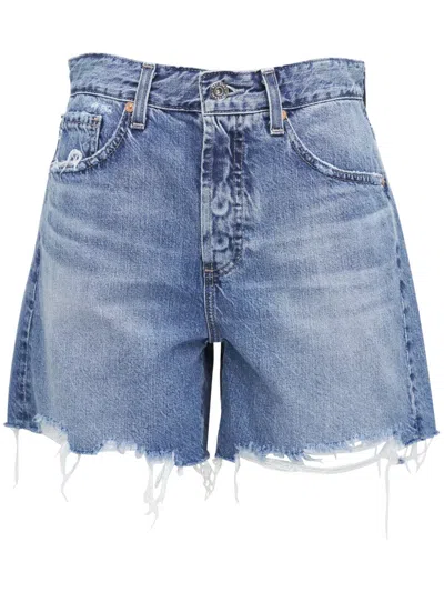 Ag Clove Denim Shorts In Blue