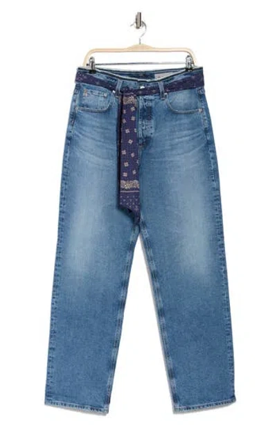 Ag Clove High Waist Straight Leg Jeans In Venice Canal Belted
