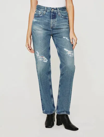 Ag Clove Relaxed Straight Leg Jeans In 19 Years Reunion Destructed In Multi