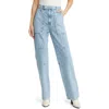 Ag Clove High Rise Relaxed Straight Jeans In Moonwash Frost
