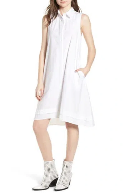 Ag Clover Shirtdress In White