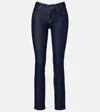 Ag Cologne Mid-rise Straight Jeans In Blue