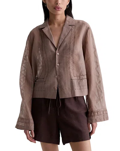 Ag Cork Ellah Relaxed Shirt In Brown