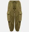 Ag Cotton Cargo Pants In Green