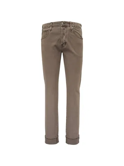 Ag Cuffed Jeans In Brown