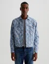 Ag Dart Jacket In Diamond Fray Big Light