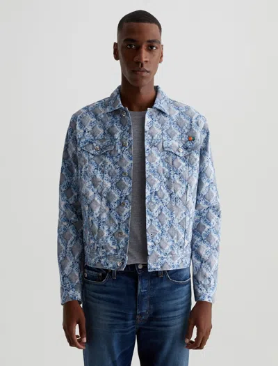 Ag Dart Jacket In Diamond Fray Big Light