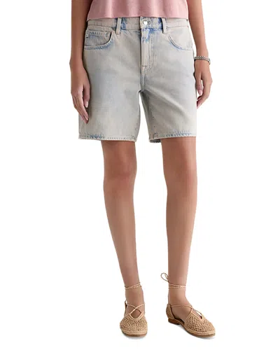Ag Denim Bermuda Shorts In Black