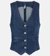 Ag Denim Vest In Blue