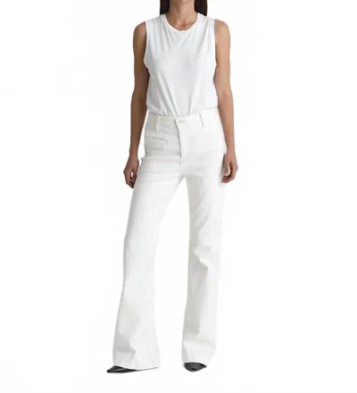 Ag Desi High-rise Flare Pant In Powder In White