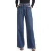Ag Devin Wide Pleated Jeans With Belt In King Street