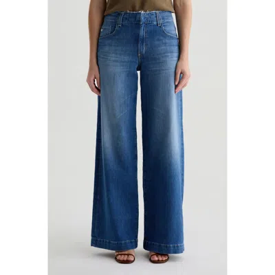 Ag Deven High Waist Ultra Wide Leg Jean In Blue