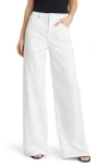 Ag Deven High-rise Ultra Wide-leg Jeans In Cloud White