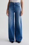 Ag Melinda Pleated Wide Leg Jeans In Runway