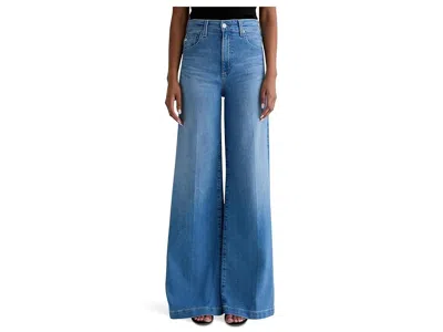 Ag Deven Ultra High Rise Wide Leg In Minimalist In Blue