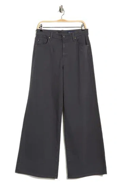 Ag Deven Ultra High Waist Wide Leg Jeans In Black