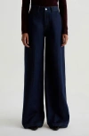 Ag Deven Ultra High Waist Wide Leg Trouser Jeans In Blue