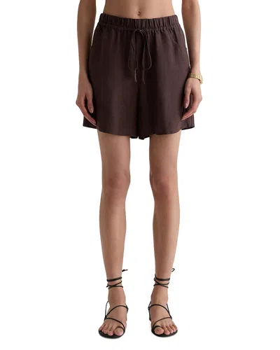Ag Century Cinched Shorts In Brown