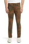 Ag Dylan Extra Slim Jeans In Watercolor Camo Dried Grass
