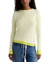 Ag Eleni Layered Long Sleeved Tee In Yellow