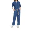Ag Emery Rope Belt Cotton Jumpsuit In Atlas Indigo