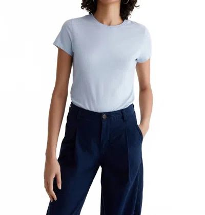 Ag Ena Crew Shirt In Blue Whisper In Gray