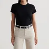 Ag Ena Crew T-shirt In True Black In Black