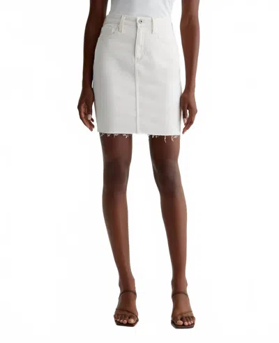 Ag Erin Pencil Skirt In Powder In White