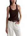 Ag Essential Tank Top In Brown