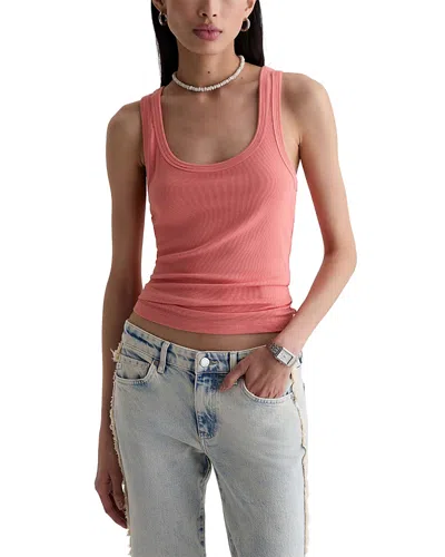 Ag Ashley Scoop Neck Tank In Pink