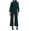Ag Etta Corduroy Wide Leg Cropped Pants In Green In Green
