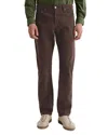 Ag Everett 34 Slim Straight Twill Pants In Raw Umber In Brown