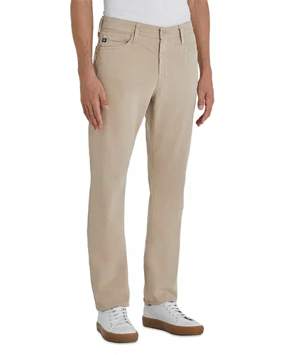 Ag Everett 34 Slim Straight Twill Pants In Neutral