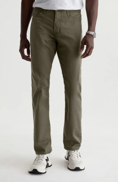 Ag Everett Commuter Performance Slim Straight Pants In Green