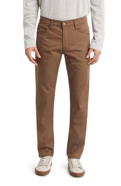 Ag Everett Commuter Performance Slim Straight Sateen Pants In Baked Cumin
