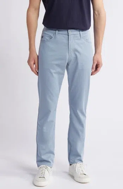 Ag Everett Commuter Performance Slim Straight Sateen Pants In Smoky Sapphire