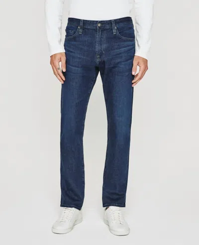 Ag Everett Denim Slim Straight Jean In Night Crescent In Blue