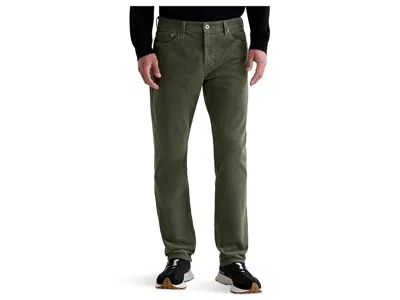 Ag Everett Slim Straight Corduroy Pants In Green
