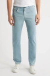 Ag Everett Slim Straight Leg Cotton & Linen Blend Jeans In Sulfur Crystal Cove