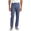 Ag Everett Sueded Stretch Sateen Slim Straight Leg Pants In Blue