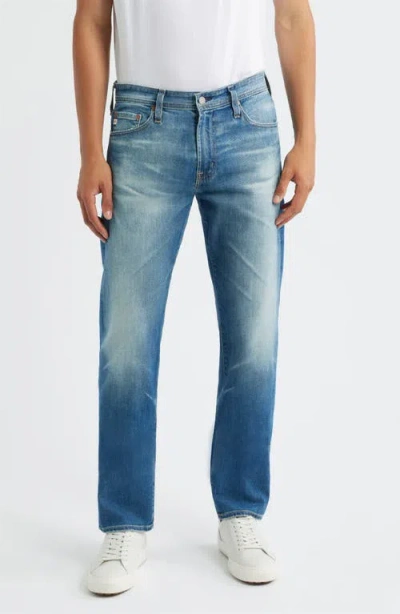 Ag Everett Slim Straight Leg Jeans In Brown