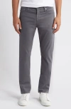 Ag Everett Sueded Stretch Sateen Slim Straight Leg Pants In Black