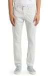Ag Everett Sueded Stretch Sateen Slim Straight Leg Pants In Gray