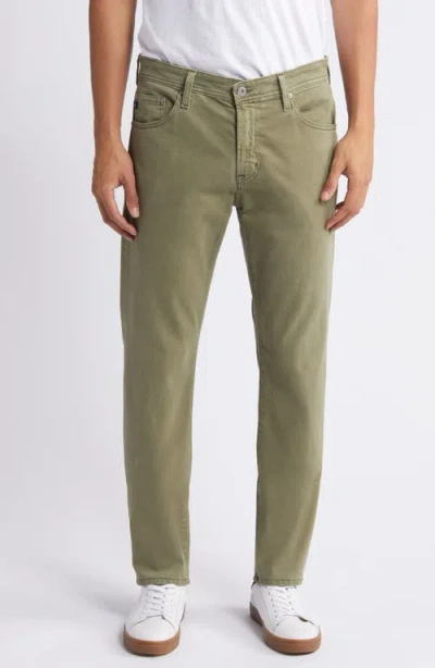 Ag Everett Slim Straight Leg Pants In Green
