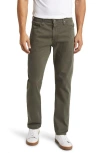 Ag Everett Sueded Stretch Sateen Straight Fit Pants In Green